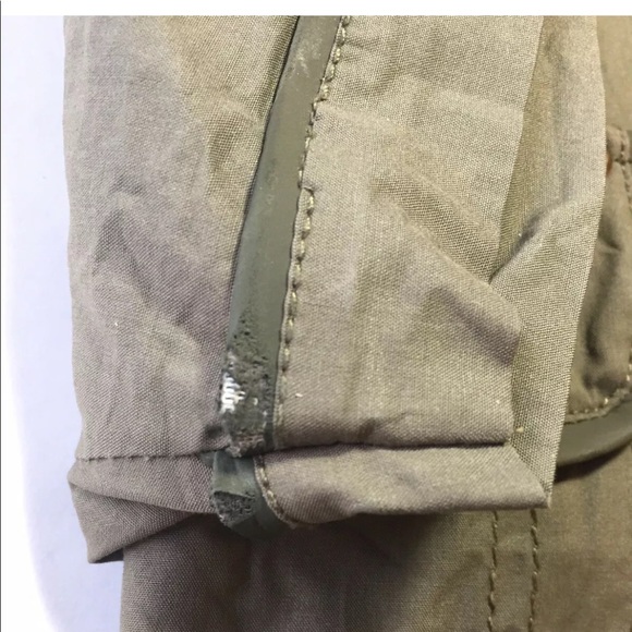 Max Men’s Short Sleeve Button Down Shirt Patched Army Green M - Picture 3 of 11